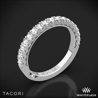 Platinum Tacori 32-2 Clean Crescent Half Eternity Diamond Wedding Ring