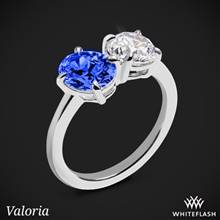 Platinum Valoria Oval Two Stone Right Hand Ring - Setting Only | Whiteflash