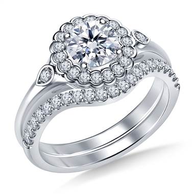 Scalloped deals halo ring