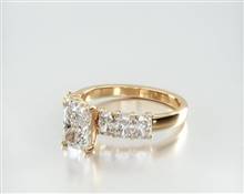 Six Stone Radiant Cut Engagement Ring in 14K Yellow Gold 2.20mm Width Band (Setting Price) | James Allen