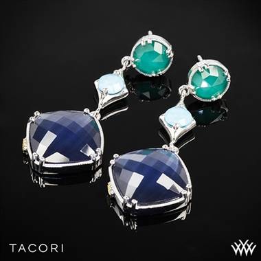 Tacori SE169052735 City Lights Multi Color Earrings in Sterling Silver with 18K Yellow Gold Accents