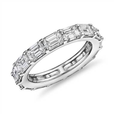 The Gallery Collection™ East-West Emerald Cut Diamond Eternity Ring in Platinum (4.5 ct. tw.)