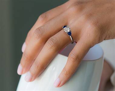 Sapphire engagement on sale rings price