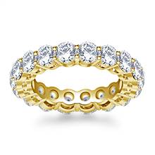 Timeless Prong Set Round Diamond Eternity Ring in 18K Yellow Gold (3.34 - 3.94 cttw.) | B2C Jewels