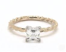 Twisted Cable Solitaire Engagement Ring in 14K Yellow Gold 4mm Width Band (Setting Price) | James Allen