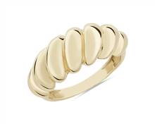 Twisted Dome Ring In 14k Italian Yellow Gold | Blue Nile