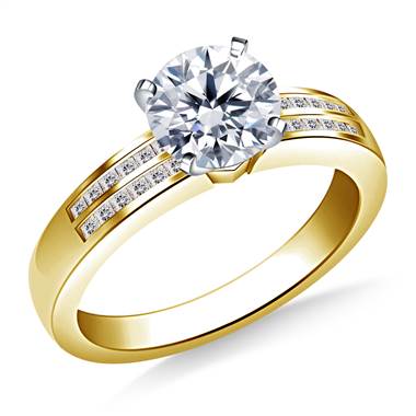 Double row channel on sale set diamond ring