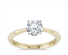 Zac Zac Posen Knife-Edge Solitaire Engagement Ring In 14k Yellow Gold | Blue Nile