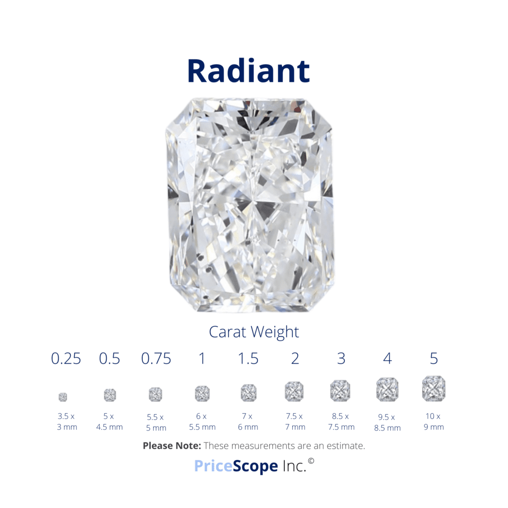 Radiant Cut Diamond Size Comparison