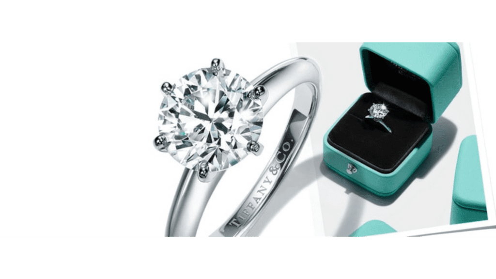 Tiffany & Co. Engagement Ring in a ring box