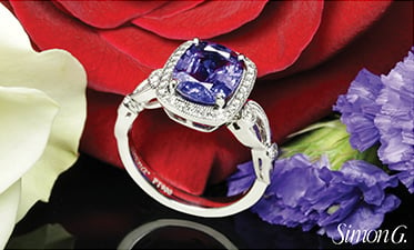 The Simon G. TR526 Passion Diamond Halo Engagement Ring