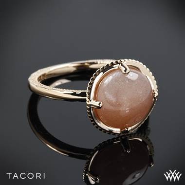 Tacori moon rose right hand ring set in 18K rose gold with silver accents at Whiteflash 