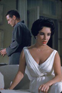 Paul Newman and Elizabeth Taylor starring in Cat On A Hot Tin Roof in 1958.