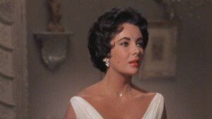 Close up shot of Elizabeth Taylor starring in Cat on a Hot Tin Roof.