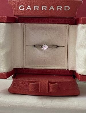 diamond solitaire in a ring box from the House of Garrard