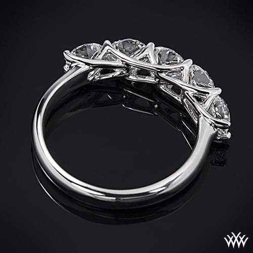 5 Stone Trellis Diamond Right Hand Ring in Platinum gi 4581 125 b 42156