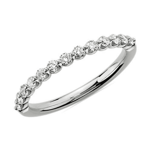 Floating Diamond Wedding Ring In Platinum (1/3 Ct. Tw.) at Blue Nile