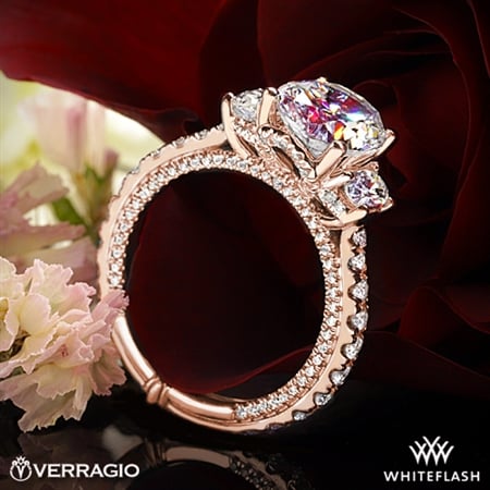 14k Rose Gold Verragio Engagement Ring at Whiteflash