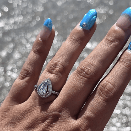 Pear diamond engagement ring
