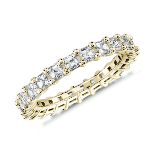 Asscher Cut Diamond Eternity Ring In 14K Yellow Gold (2 Ct. Tw.) at Blue Nile