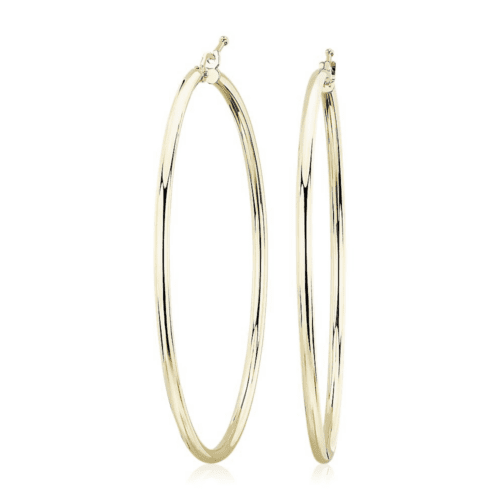 Large Hoop Earrings In 14K Yellow Gold