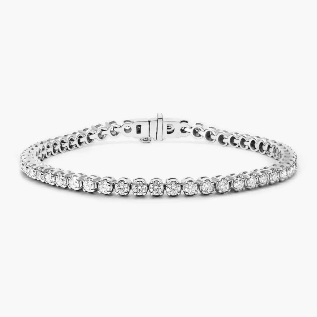 14K White Gold Four Prong Lab Created Diamond Tennis Bracelet at James Allen