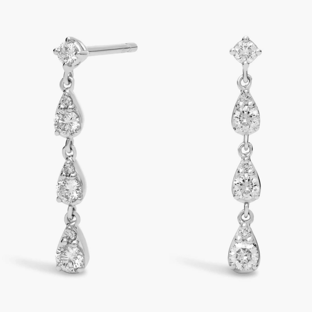 Diamond Fancy Shape Drop Earrings in 14k White Gold at Blue Nile