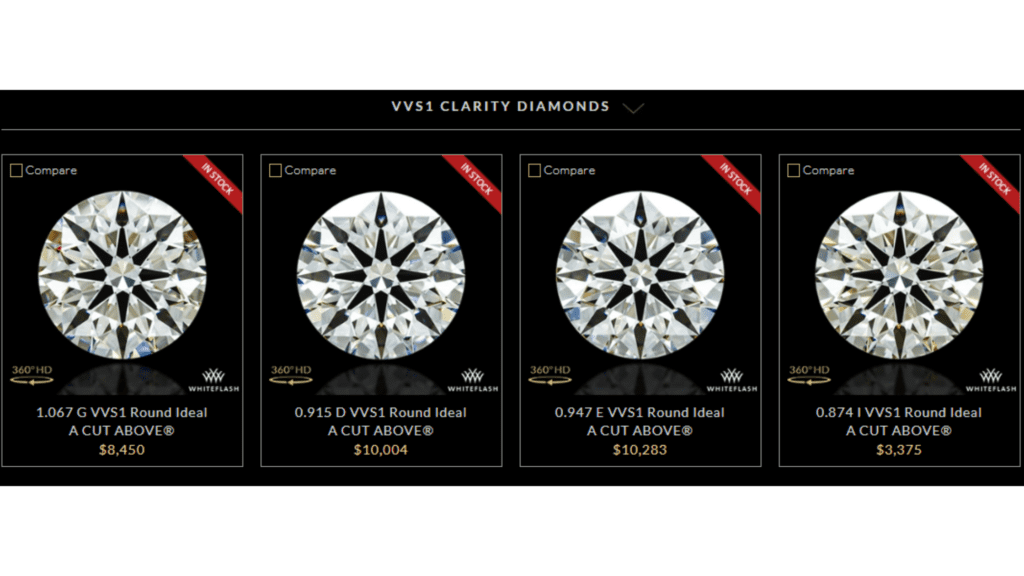 VVS1 CLARITY DIAMONDS