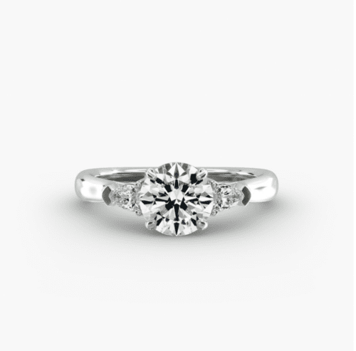 Platinum Three Stone Pear Shaped Engagement Ring at James Allen