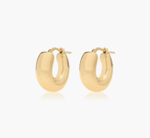 14K Yellow Gold Golden Hour Polished Hoop Earrings