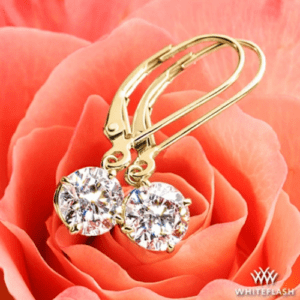 18K Yellow Gold Dangle Basket Diamond Earrings at Whiteflash