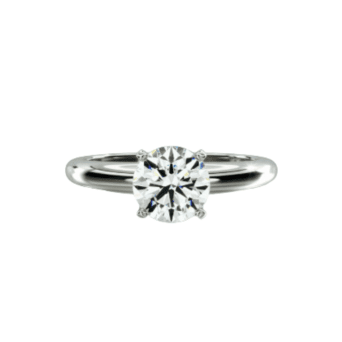 Classic Simple Solitaire Engagement Ring in Platinum