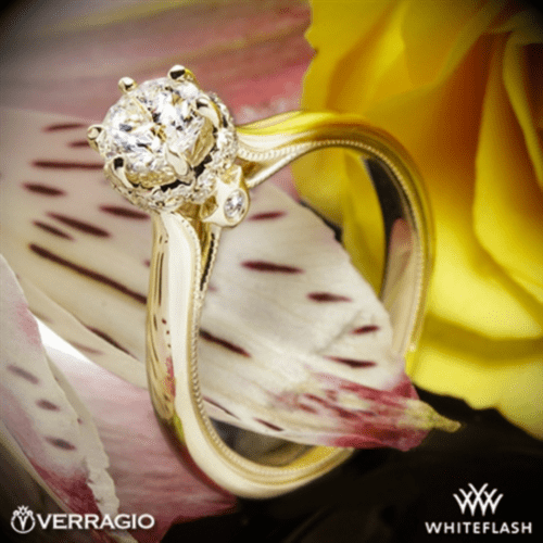 14k Yellow Gold Verragio Renaissance 939R7 Solitaire Engagement Ring