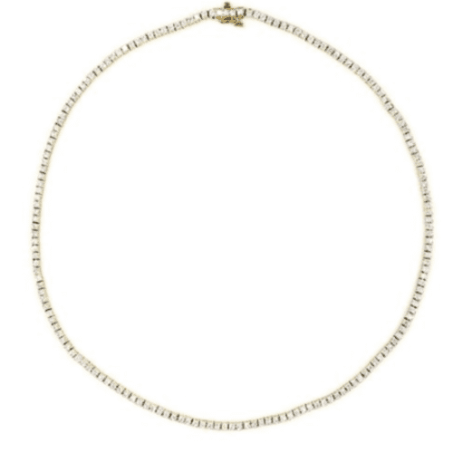 Diamond Tennis Necklace 14K Yellow Gold at Adiamor