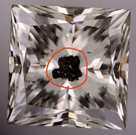 Before: Laser-drilled fracture-filled diamond